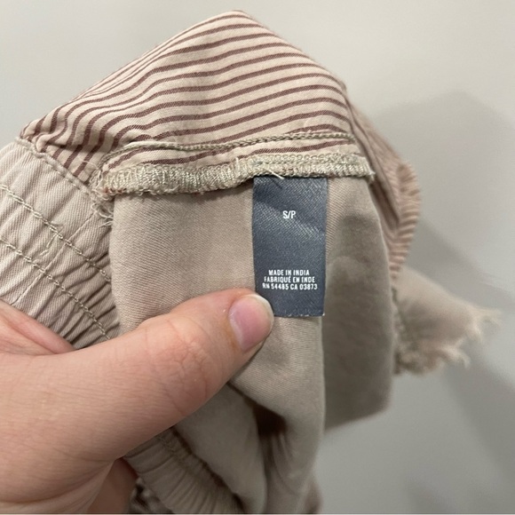 Aerie Tan Raw Hem Lace-Up Lyocell Shorts Size Small - Picture 6 of 8